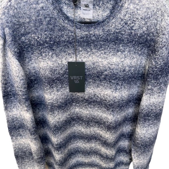 VRST Mens Size M Navy Blue Relaxed Cozy Fit Classic Crew Neck Pullover Sweater - Picture 2 of 9